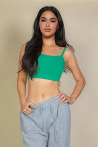 Ribbed Knit Cami Crop Top