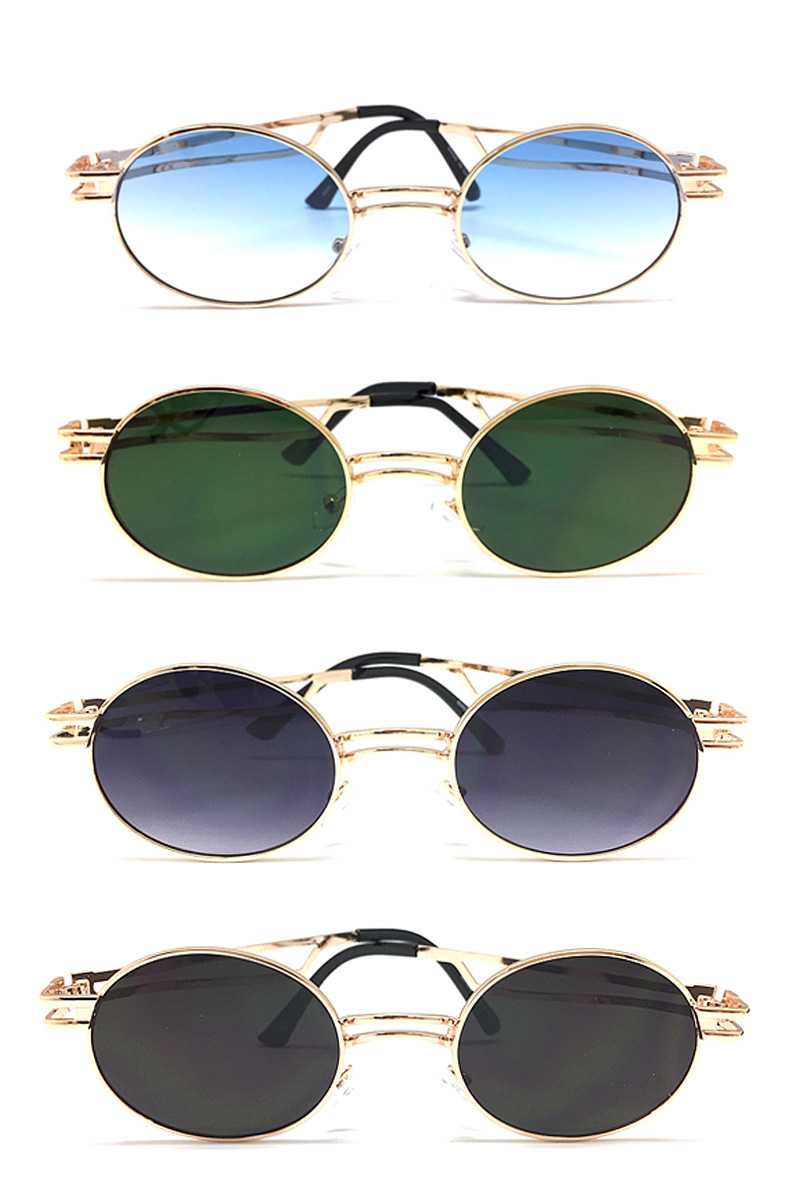Fashion Stylish Rounded Metal Sunglasses