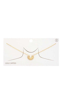 Half Sun Gold Dipped Necklace